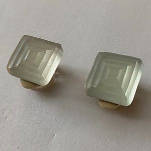 Alexis Bittar Handcarved Lucite Clip-Ons